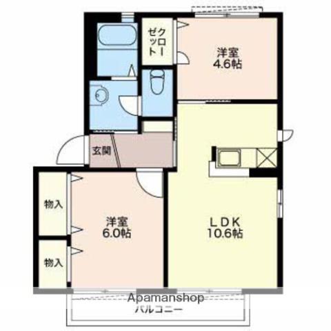 SUNMALLDAIBA A&B&C(2LDK/2階)の間取り写真