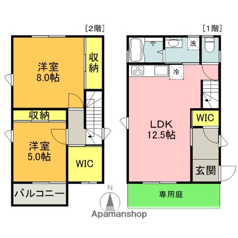 伊豆箱根鉄道駿豆線 三島二日町駅 徒歩28分 2階建 築11年(2LDK)の間取り写真