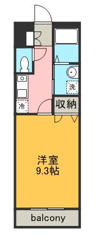 メゾン・パークスII(1K/4階)の間取り写真