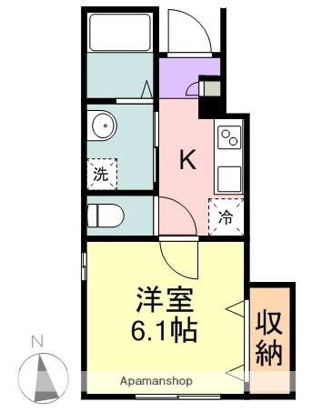 ハウス ルッコラ(1K/1階)の間取り写真