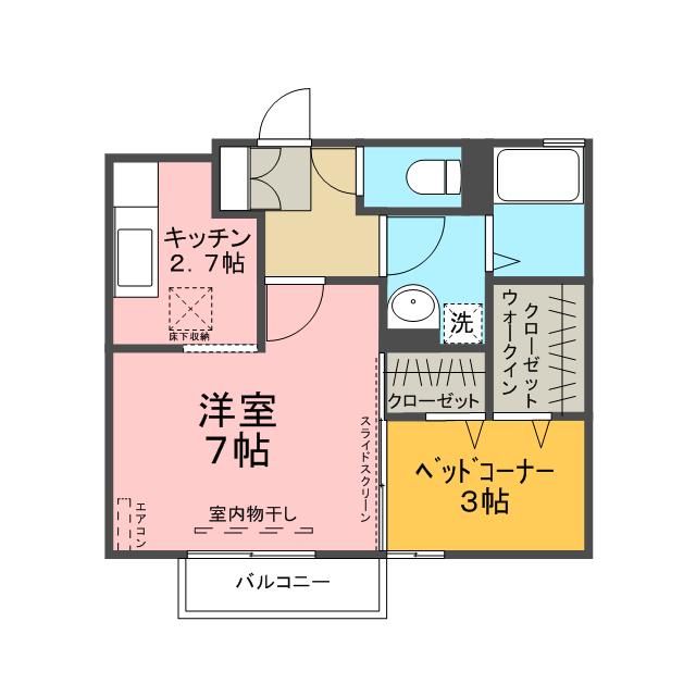 CITY PAL(ワンルーム/1階)の間取り写真