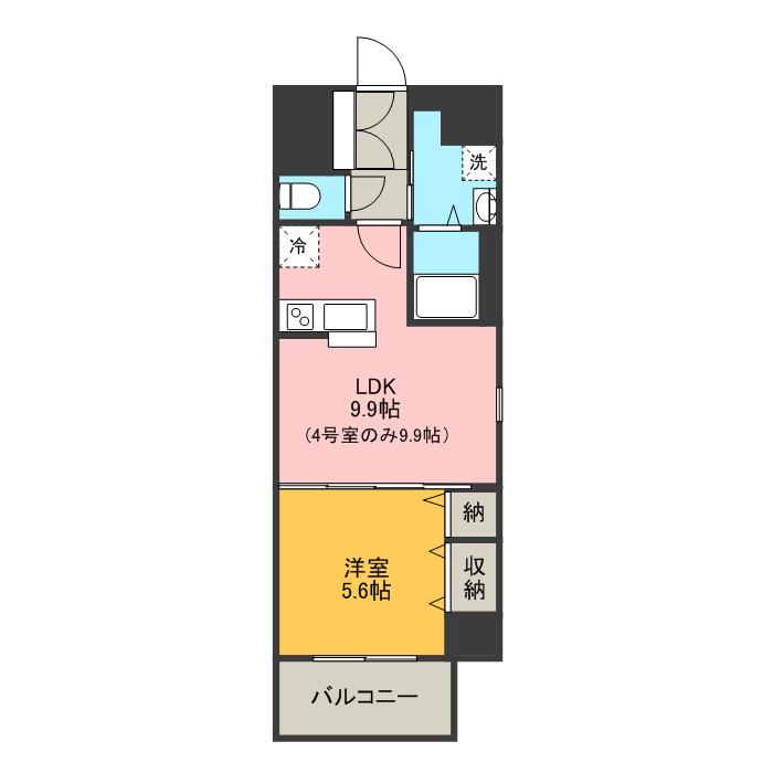 フォンテーヌU(1LDK/3階)の間取り写真