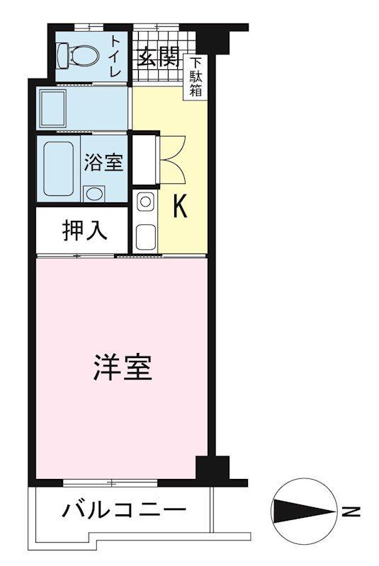 アレグリア(1K/3階)の間取り写真