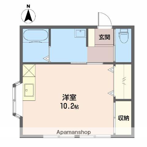 アイコート(ワンルーム/1階)の間取り写真