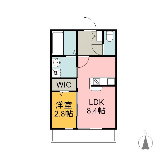 グランドゥール壱町田(1LDK/2階)の間取り写真