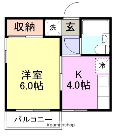 第二・第三トキワハイム(1DK/2階)の間取り写真