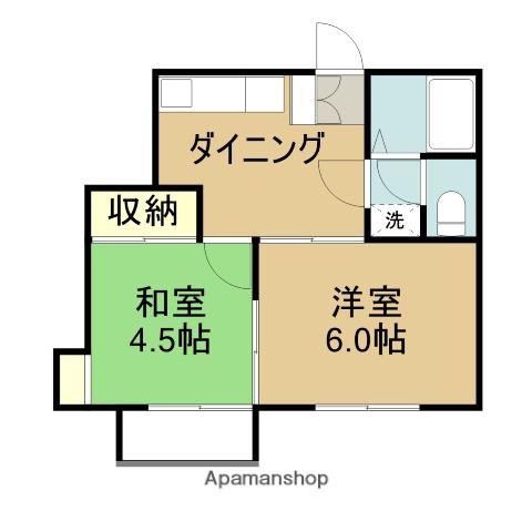 第二・第三トキワハイム(2K/2階)の間取り写真