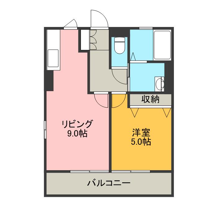 セジュール泉郷(1LDK/1階)の間取り写真