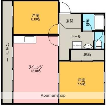 コーポラス杉山フィア(3DK/3階)の間取り写真