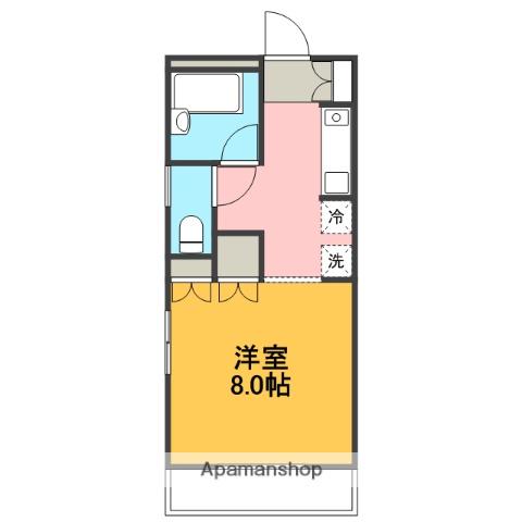 サンリーフ中田町(1K/1階)の間取り写真