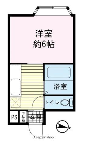 グリーンプラザ(1K/4階)の間取り写真