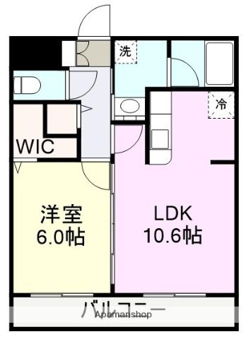 タウンコート(1LDK/3階)の間取り写真