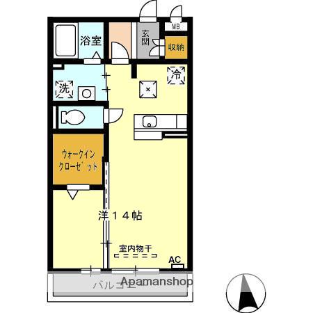 セジュール町田(ワンルーム/1階)の間取り写真