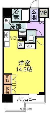 マークプラザ三島広小路(1K/10階)の間取り写真