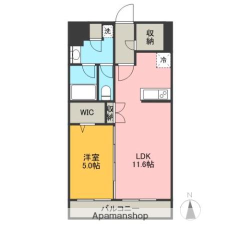 グレースハウス(1LDK/3階)の間取り写真