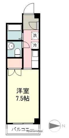 コーポシャルズ(1K/2階)の間取り写真