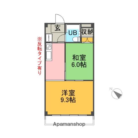 井出マンション(1LDK/3階)の間取り写真