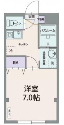 カサグランデ(1K/2階)の間取り写真
