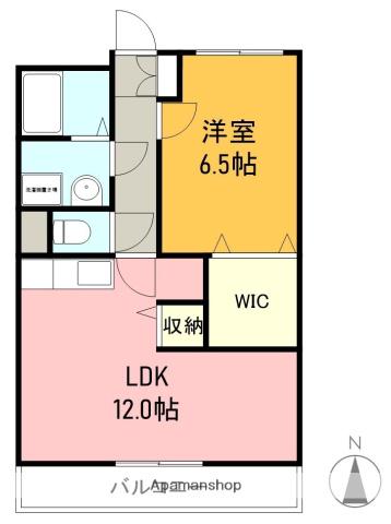 丸和マンションⅡ(1LDK/3階)の間取り写真