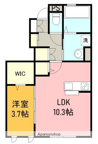 VISTA FUJIMI(1LDK/1階)の間取り写真