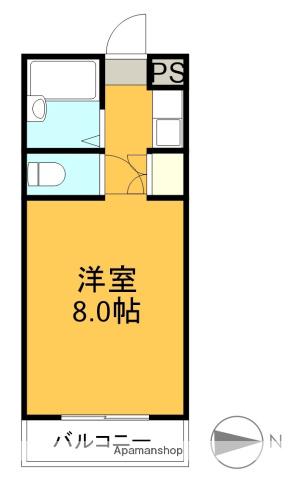 博重マンション(ワンルーム/2階)の間取り写真