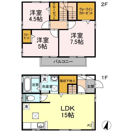 伊豆箱根鉄道駿豆線 三島二日町駅 徒歩35分 2階建 築9年(3LDK)の間取り写真