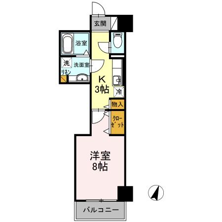 M・F・N ETERNITY(1K/3階)の間取り写真