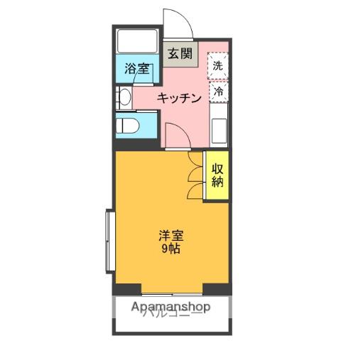 小坂マンション(1K/4階)の間取り写真