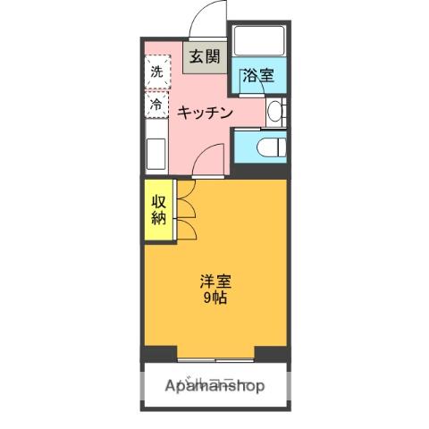 小坂マンション(1K/4階)の間取り写真