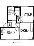 SUNMALLDAIBA A&B&C(2DK/1階)の間取り写真