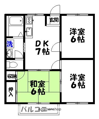 プレアデス(3DK/1階)の間取り写真