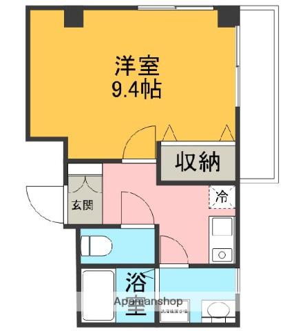 アップル ヒルズ(1K/2階)の間取り写真