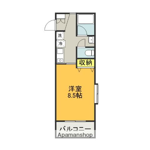 千本ウエストCORP(1K/3階)の間取り写真