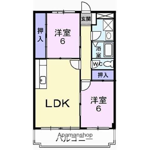ニューマリッチ美貴(2LDK/2階)の間取り写真