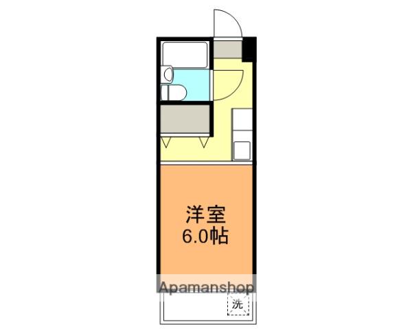 ハイツ亀源(ワンルーム/2階)の間取り写真