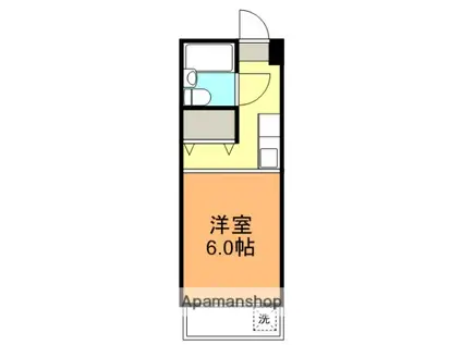ハイツ亀源(ワンルーム/2階)の間取り写真
