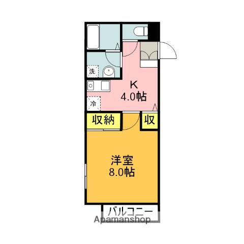 ルミエールエトウ(1K/2階)の間取り写真