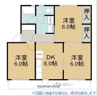 リバーコーポ(3DK/4階)の間取り写真