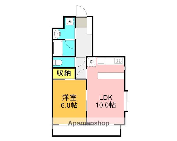 リバーマンション(1LDK/4階)の間取り写真