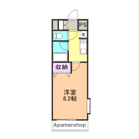 クレアトゥール松乃(1K/2階)の間取り写真