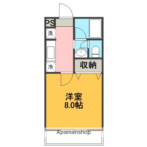 R-1TOKURA(1K/1階)の間取り写真