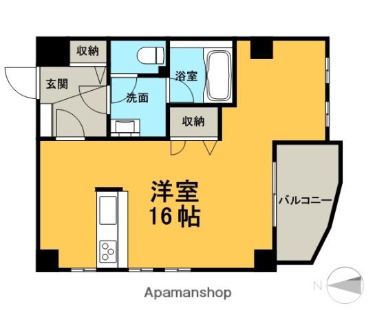 アルグラン(ワンルーム/2階)の間取り写真