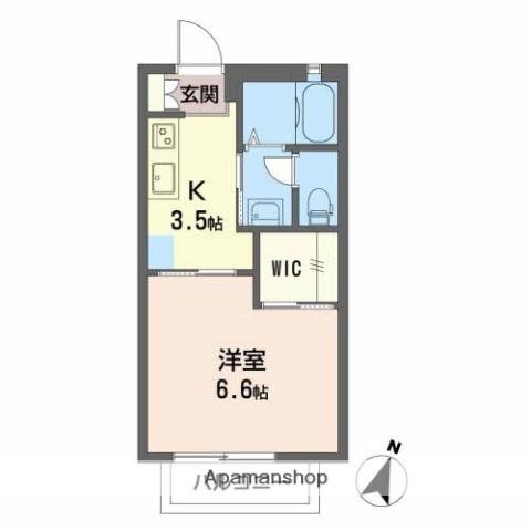 アゼリア大岡(1K/1階)の間取り写真