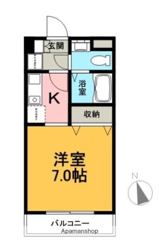 キャサリナACE(1K/4階)の間取り写真