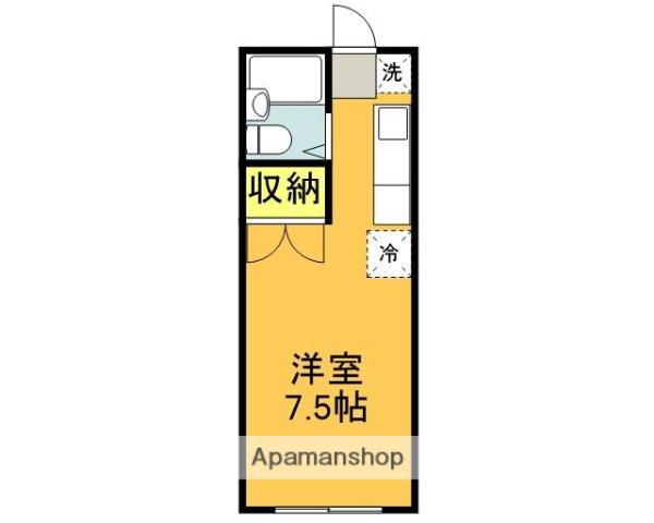 エステートピアメイ A(ワンルーム/2階)の間取り写真