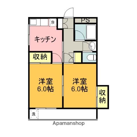 めぞん千本(2K/1階)の間取り写真