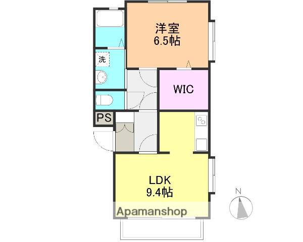 フランダース(1LDK/1階)の間取り写真