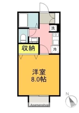 ドミトリー沼津(1K/2階)の間取り写真