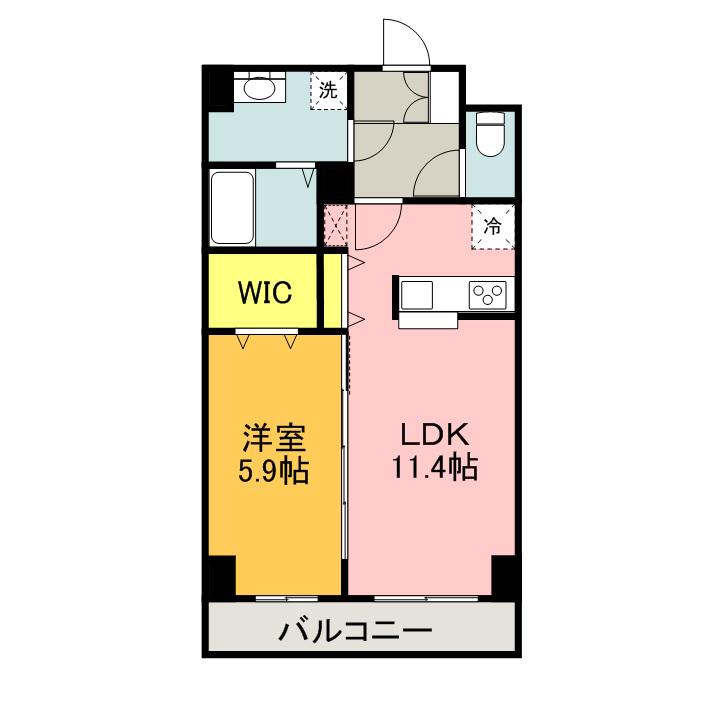 ベルアイランド(1LDK/10階)の間取り写真
