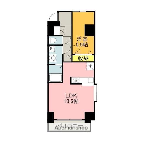 ベルアイランド(1LDK/5階)の間取り写真